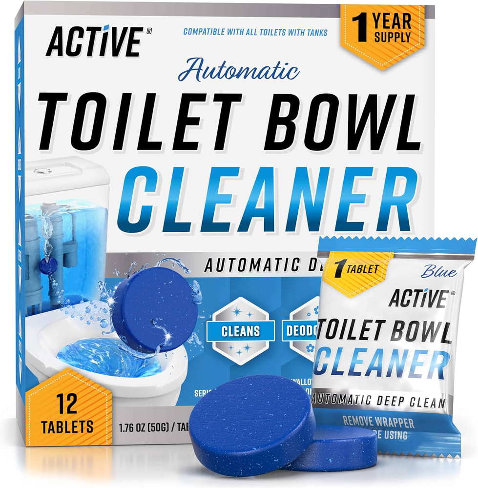 Automatic Toilet Tank Cleaner Tablets - Septic-Safe Blue Gel