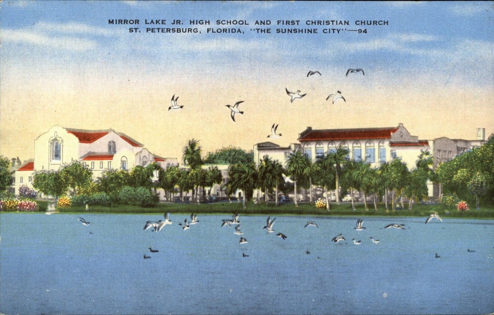 Junior High School First Christian Church Mirror Lake St. Petersburg FL 1940s
