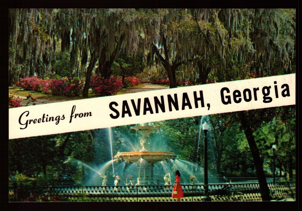 Postcard : Georgia - Savannah Ga - Greetings From Large Letter