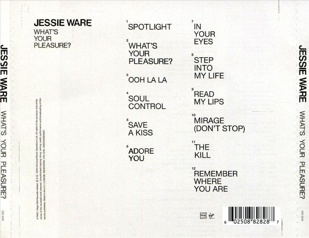 Jessie Ware What's Your Pleasure? New Cd