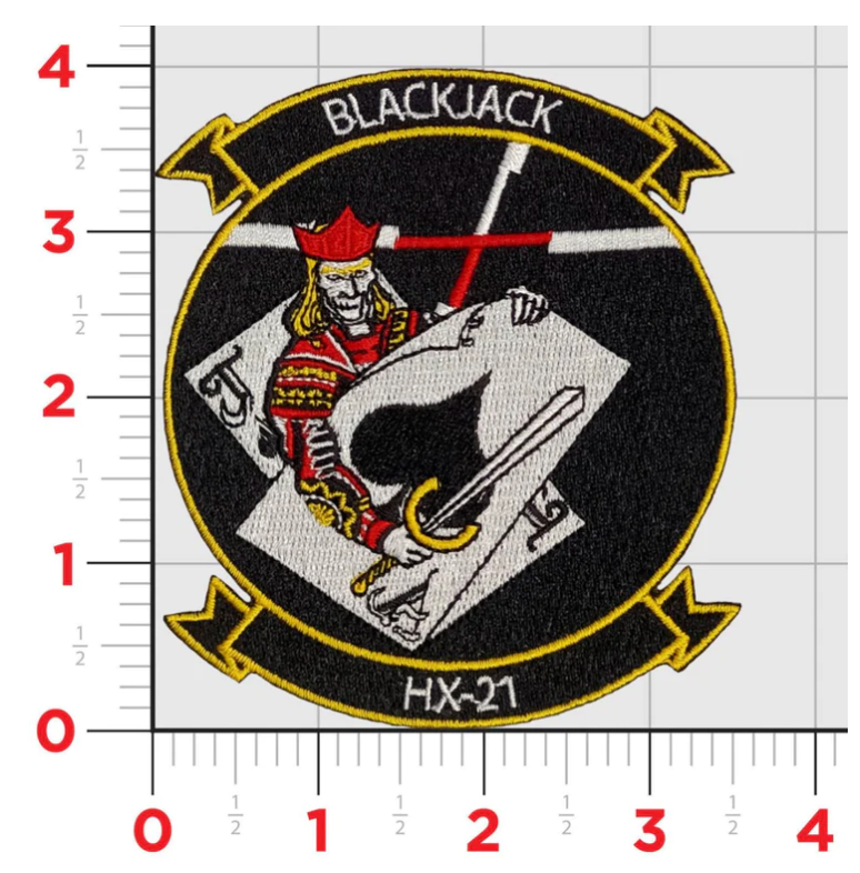 NAVY HX-21 BLACKJACK EMBROIDERED PATCH