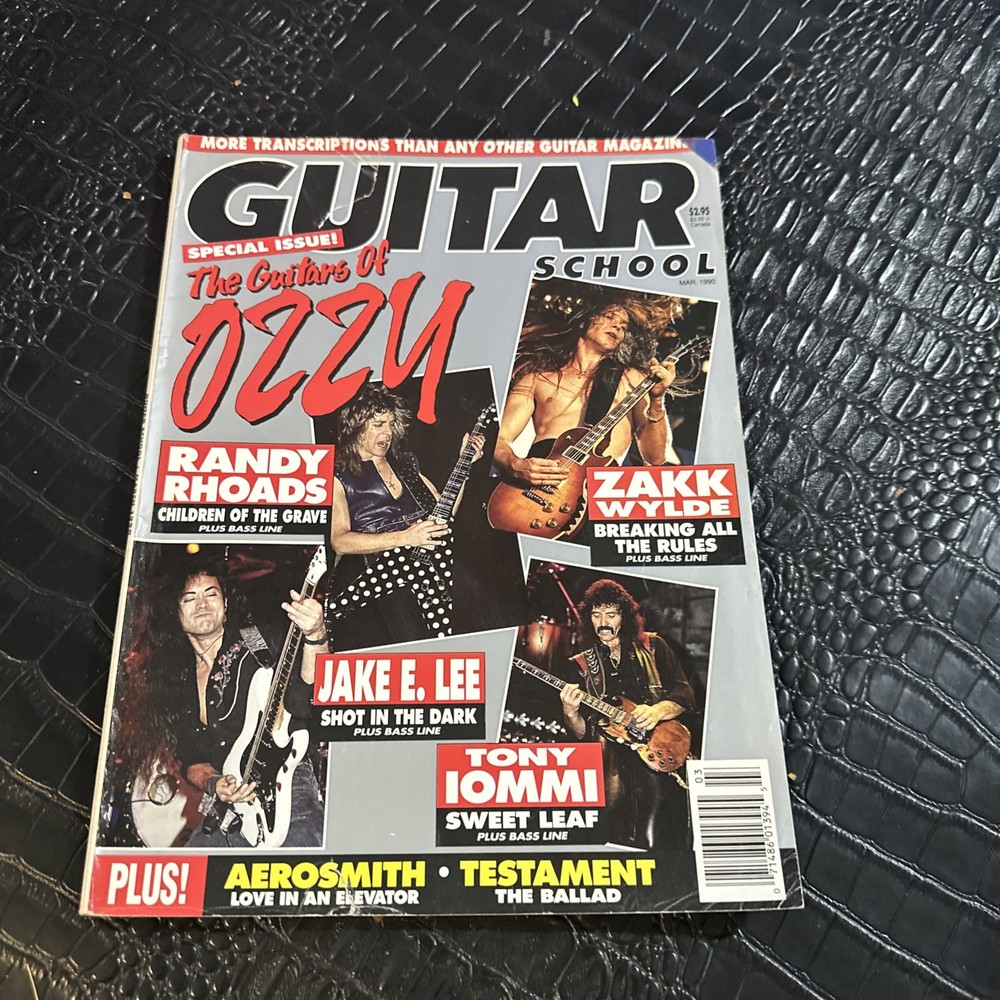 Guitar School Mar 1990 Featuring Ozzy's Randy Rhoads, Zakk Wylde & more d4