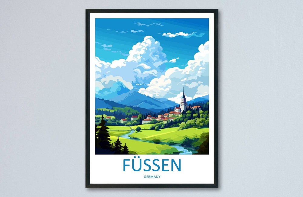 Fssen Travel Print Fssen Home Dcor Germany Art Print Germany Fssen Wall Print