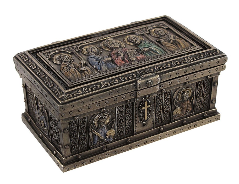 Scratch & Dent Bronzed Catholic Saints Altar Trinket Box