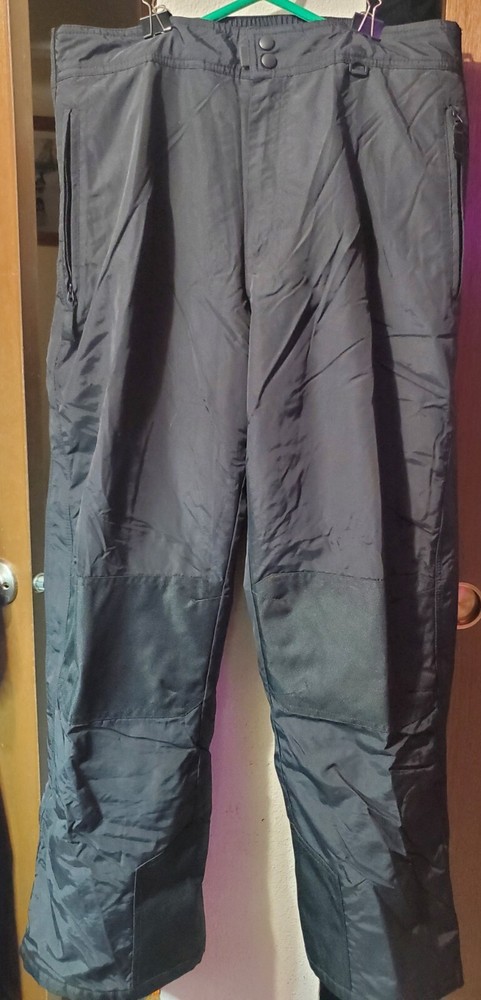 Slalom Snow Boarding/Ski Pants Women's XL Black Fleece Lined Boot Cut Adjustable