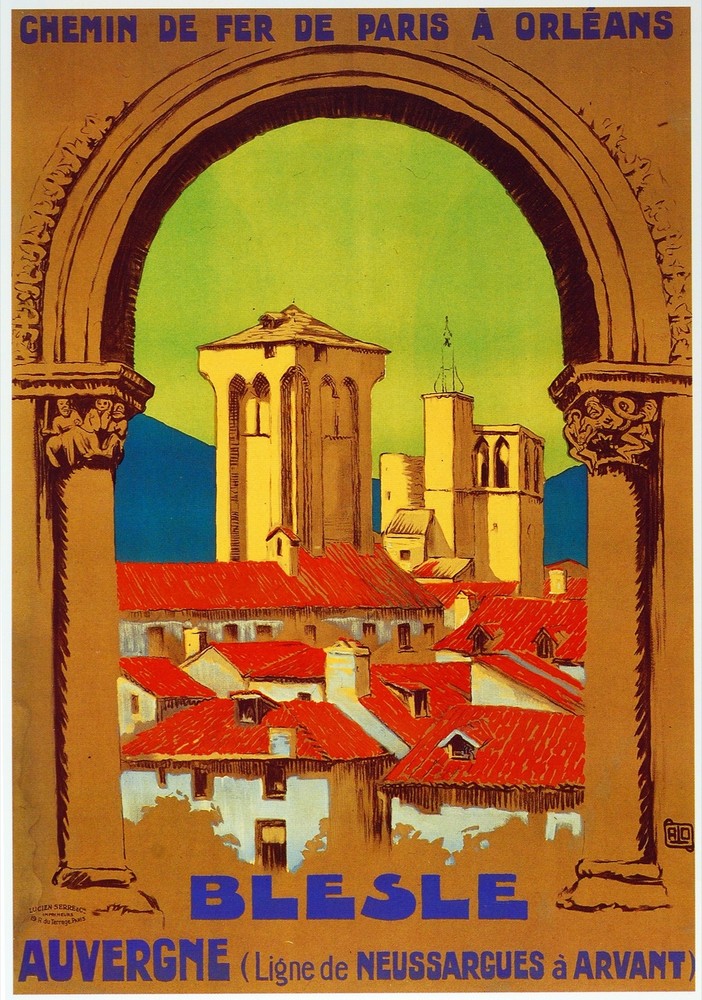 Chemin de Fer de Paris Blesles Decorative Poster. Fine Graphic Design. 2855