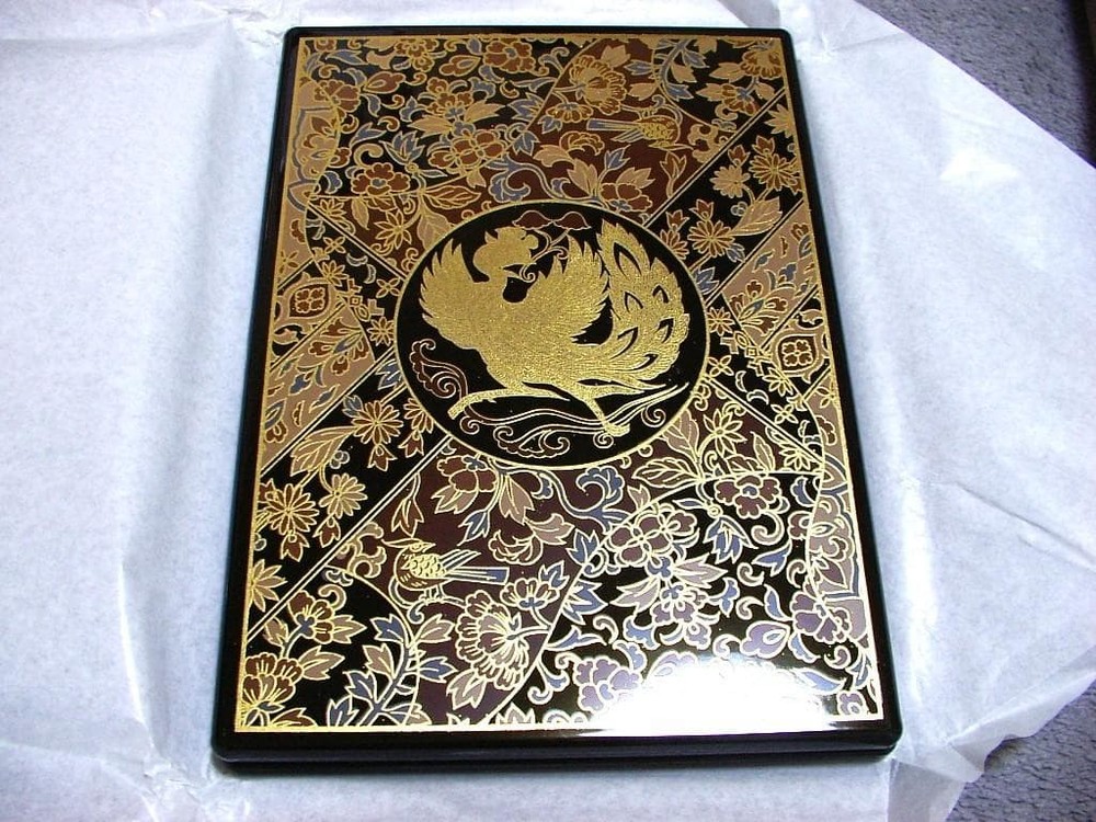 WakaPhoenix Lacquer Address Book Gold Foil Warlord Japan Craft Unused