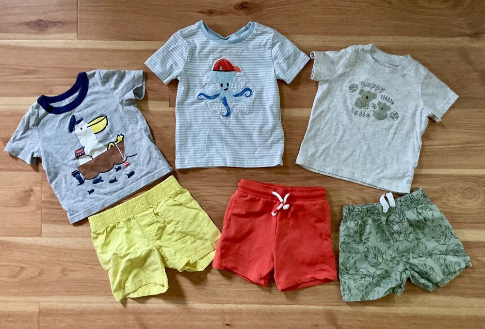 Tommy Bahama, Carter’s  3 Baby Boy 2 Pc Short Sets  Size 12  Months
