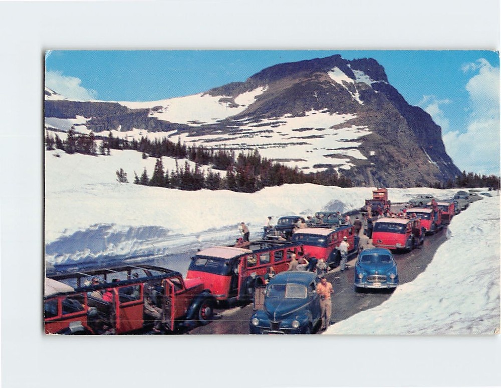 Postcard Logan Pass Glacier National Park Montana USA