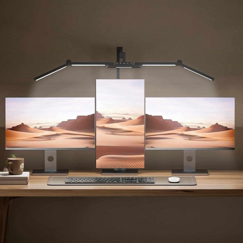 Ultra Bright Architect Desk Lamp with Clamp,Transformable Black-LED