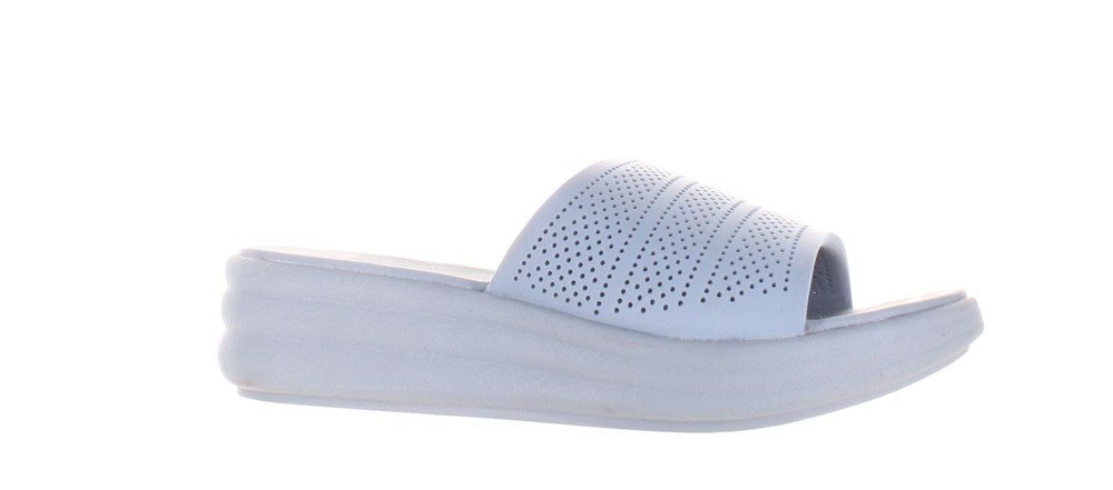 Clarks Women's Drift Twist Blue Slides Size 6 Comfortable Casual
