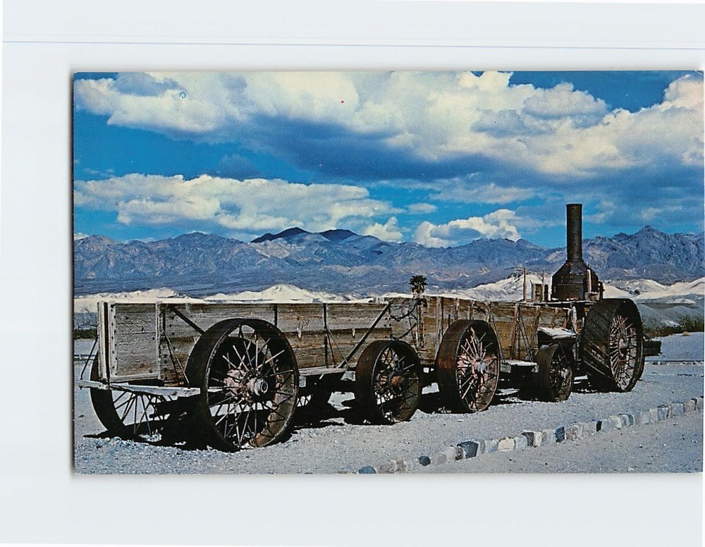 Postcard Wagon Relics Death Valley National Monument California USA