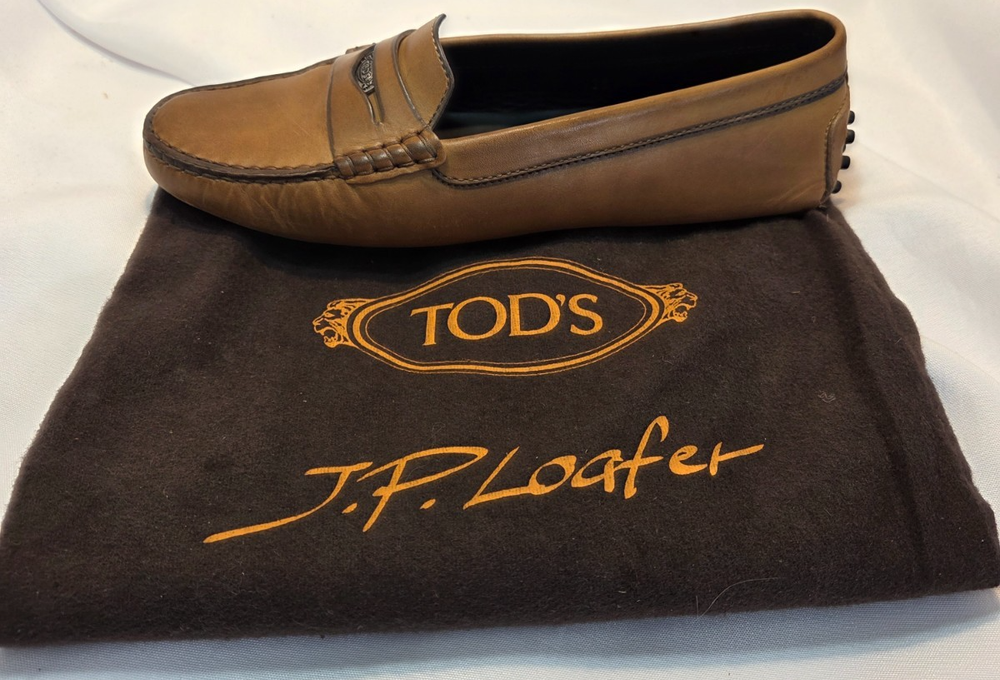 Tod's Brown Leather Gommino Driving Loafer Size 38/7.5