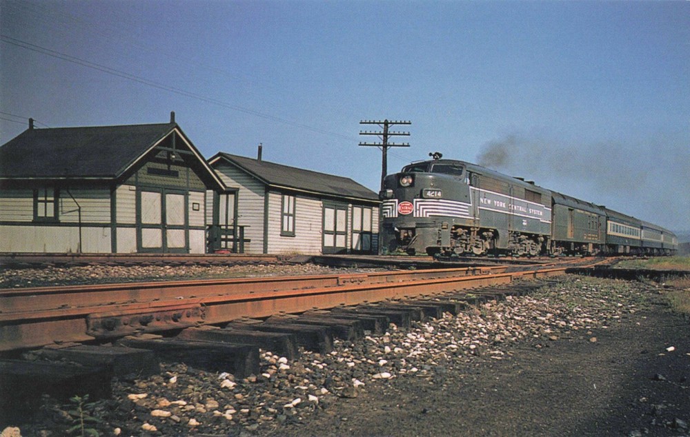 Vintage New York Central 4214 Morning Steel King Postcard New Castle Pennsylvania  