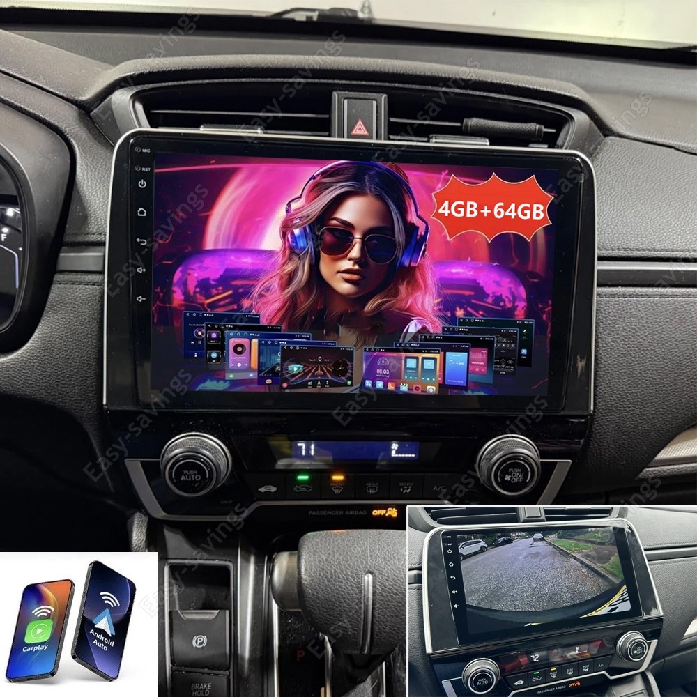 Apple Carplay Android 15 Car Stereo Radio For 2017-2021 Honda CR-V CRV Navi 64GB