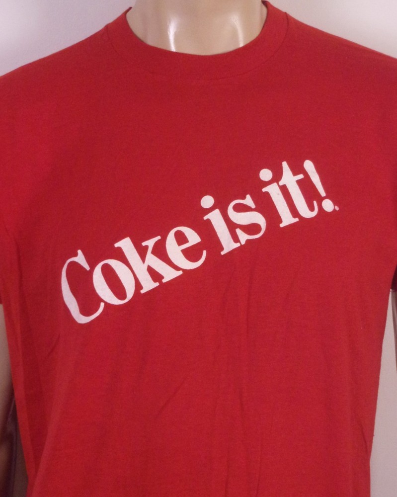 vintage 80s single stitch Coke Is It! Coca Cola T-Shirt 1985 Acapulco thin SZ XL