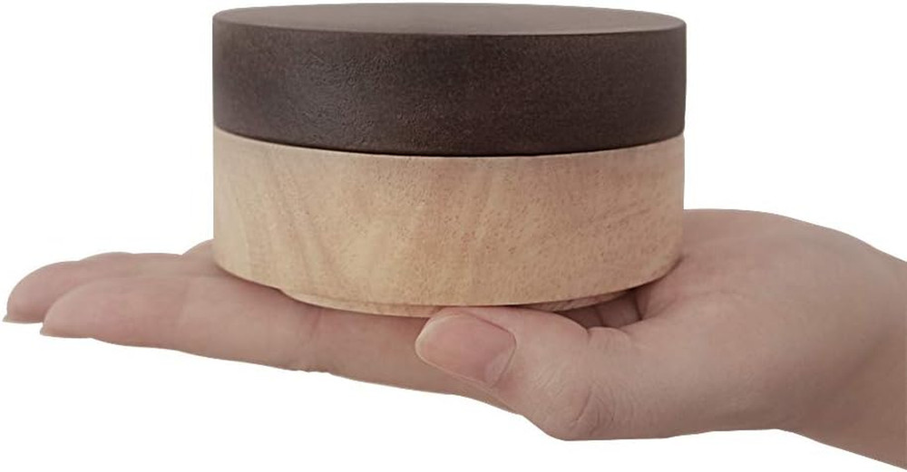 Ashtray with Lid, Vvin Windproof Ashtray for Indoor and Outdoor Use, Wooden