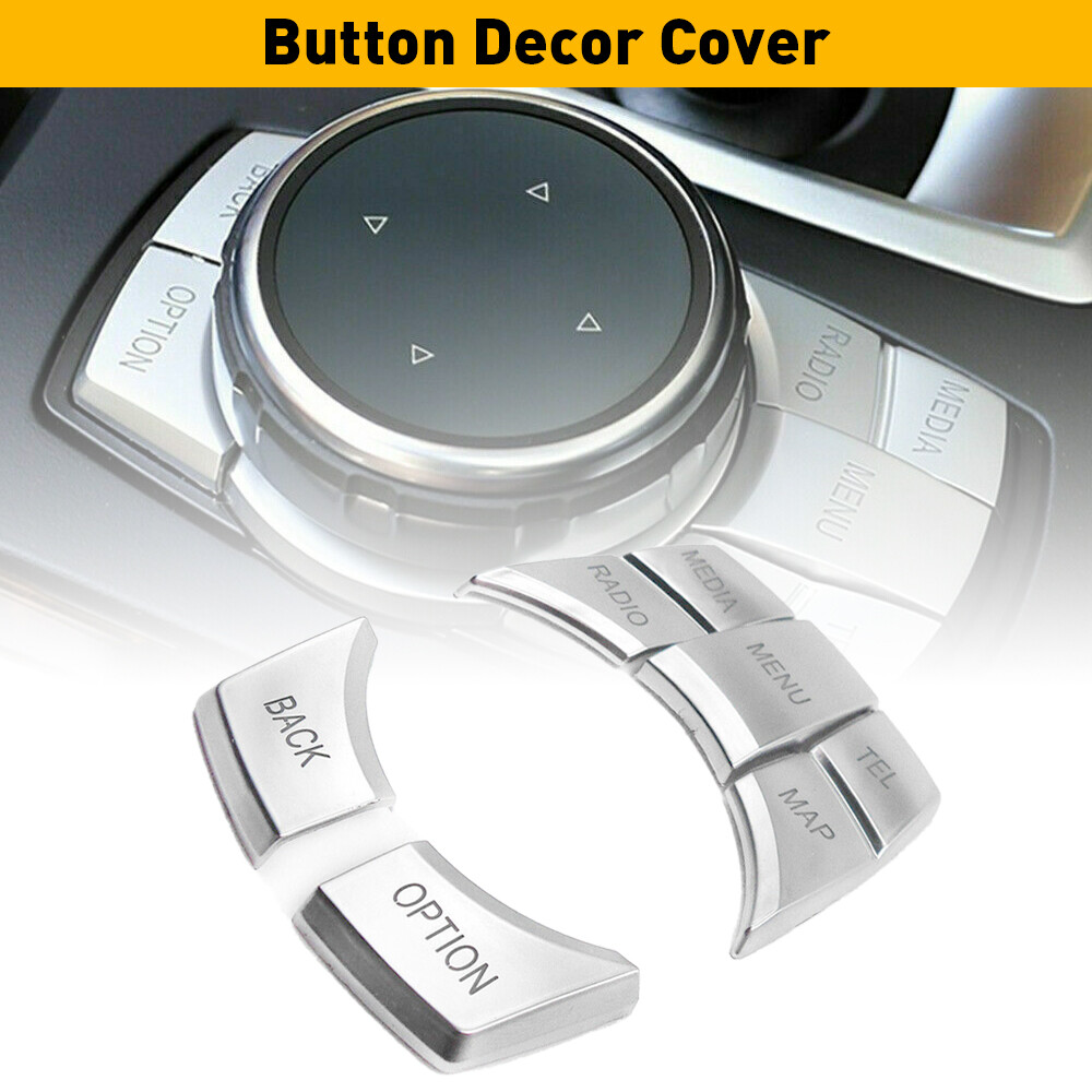 Chrome iDrive Multi Button Media Decor Cover Trim For BMW 1 3 4 5 6 X1 X3 X5 X6