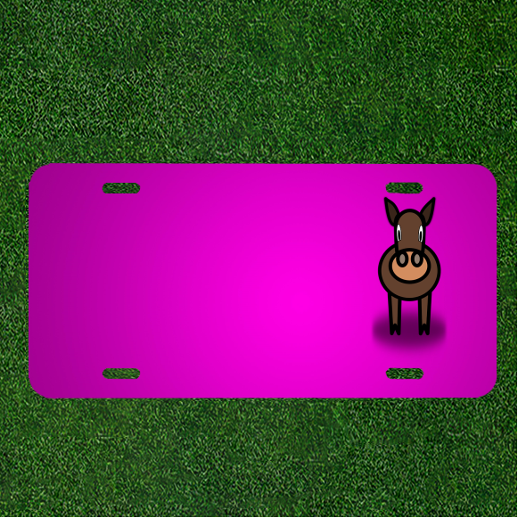 Personalized Custom Car License Plate for Horse Riders Farm or Barn with Add Your Name Feature