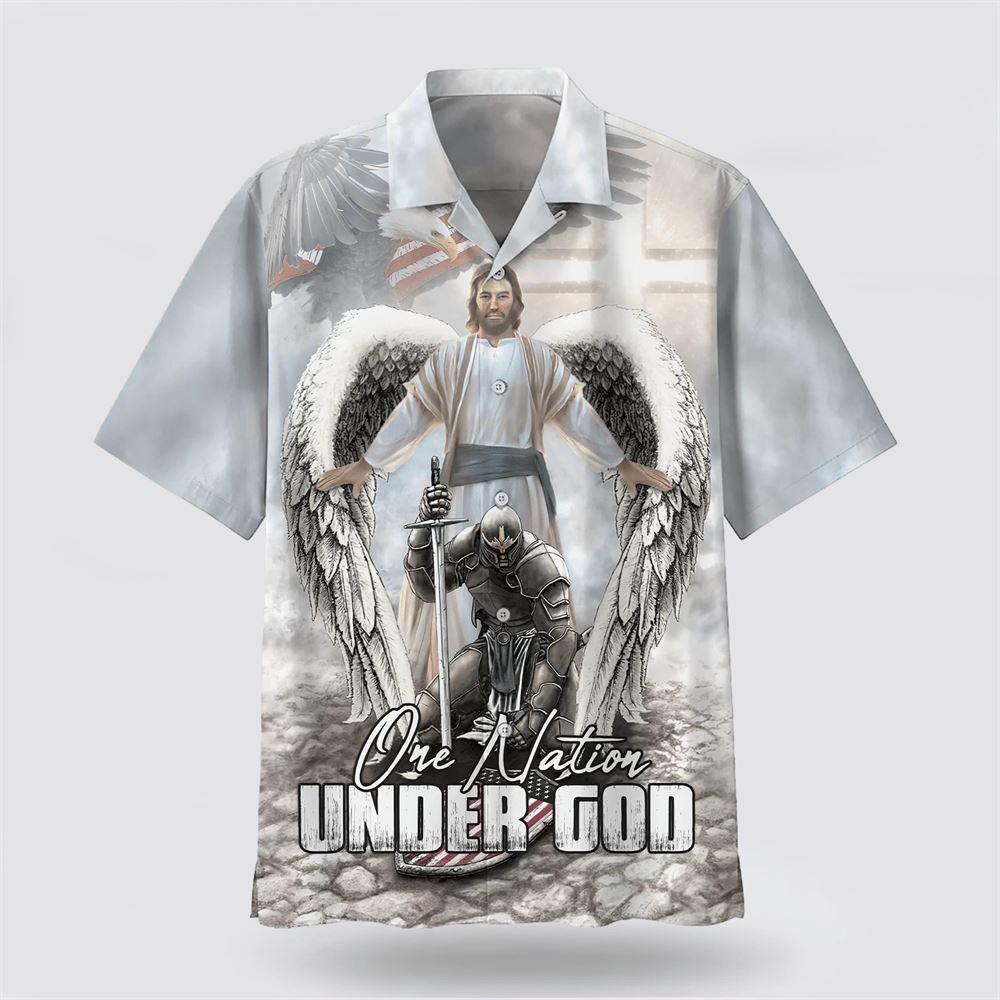 American Warrior Knee Before God One Nation Under God Hawaiian Shirts 8211 Gifts