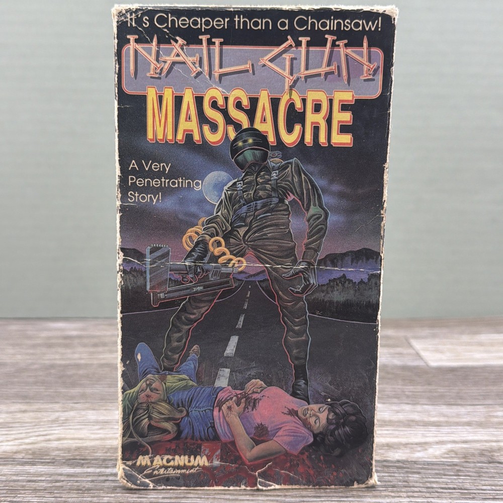 Nail Gun Massacre (VHS, 1987, Magnum Entertainment) Rocky Patterson, Ron Queen