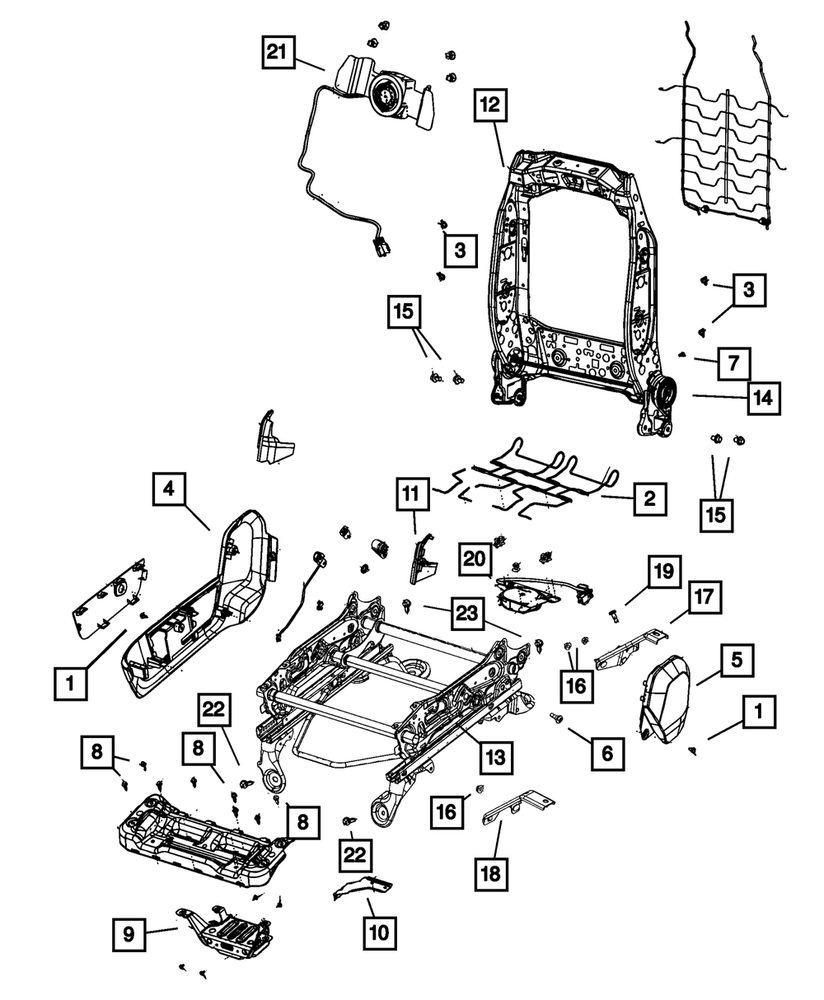 Genuine Mopar Front Seat Cushion Mat 68050448AA
