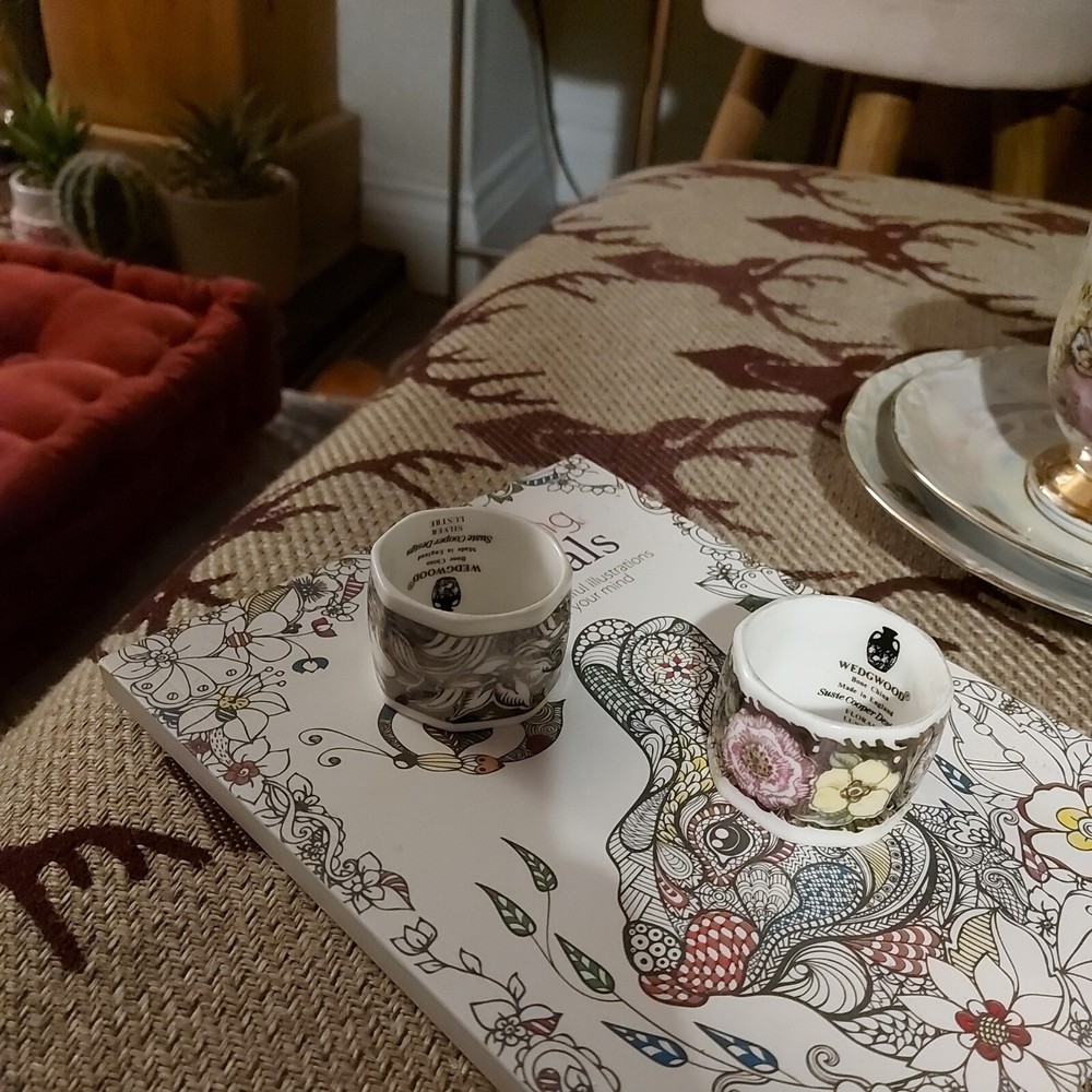 2 X WEDGEWOOD NAPKIN RINGS  