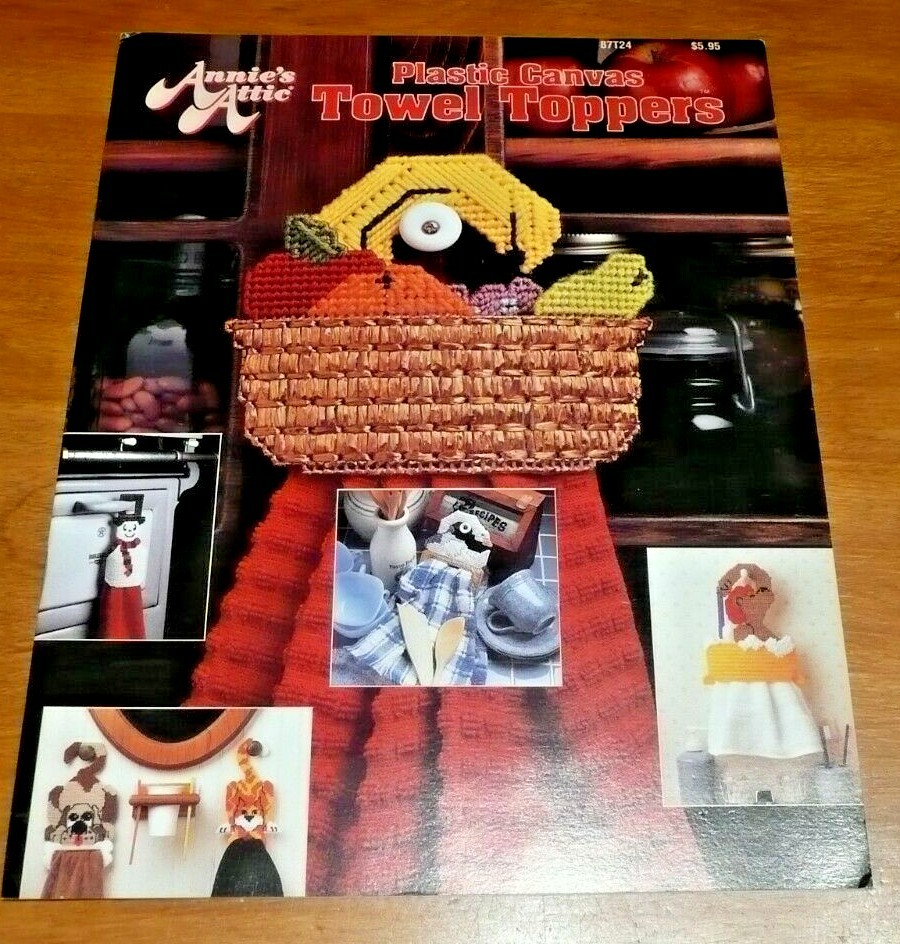 Plastic Canvas Towel Toppers By Debbie Tabor Annie's Attic # 87T24 1990 15 Pages