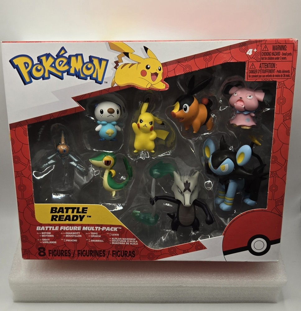 Jazwares Pokémon Battle Ready Battle Figure Multi-Pack Rotom Pikachu Snivy Boxed