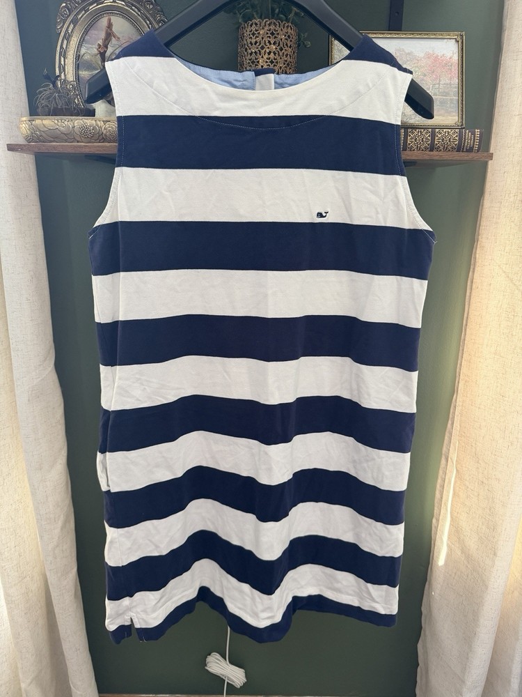 Vineyard Vines Women's Tank Dress Striped Sleeveless Knit, Size Large