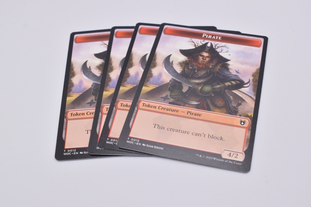 MTG-X4-Commander: Wilds of Eldraine-Pirate   Pegasus Double-Sided Token-12/9