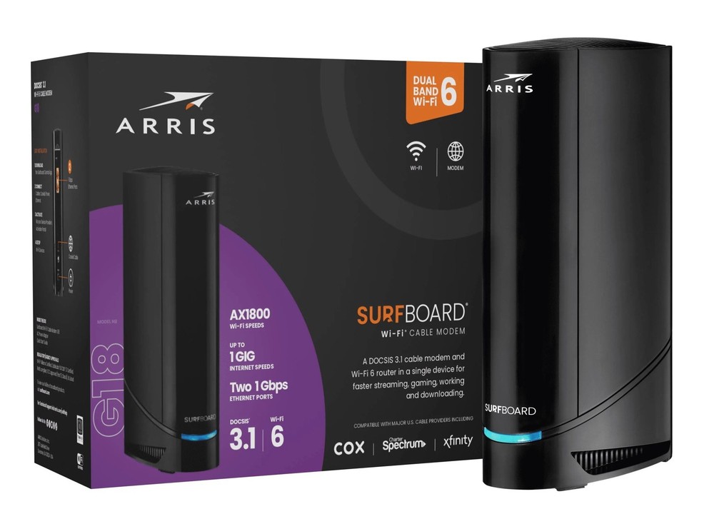 Arris AX1800 Surfboard DOCSIS 3.1 Cable Modem and Wi-Fi 6 Router