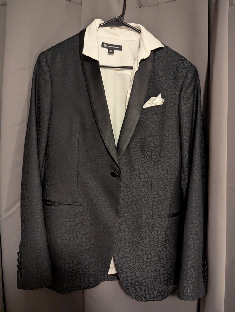 JF J. Ferrar Slim 2Pc Mens Suit 30IN32 Pants with White XS I•N•C Button Up Shirt