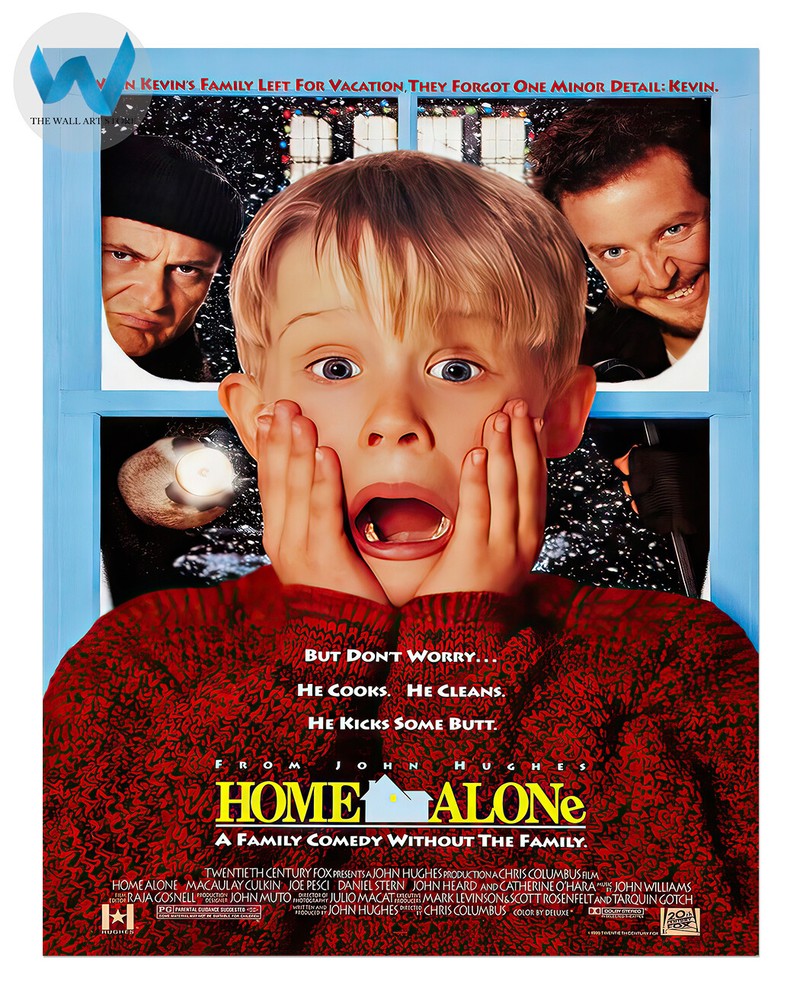Home Alone Movie Poster 90's Comedy Film Wall Art Decor 12X16/16X20/18X24/24X36