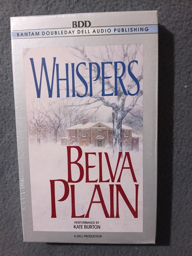 Whispers by Belva Plain Audiobook 2 Cassettes Abridged Kate Burton BDD 1993 NEW