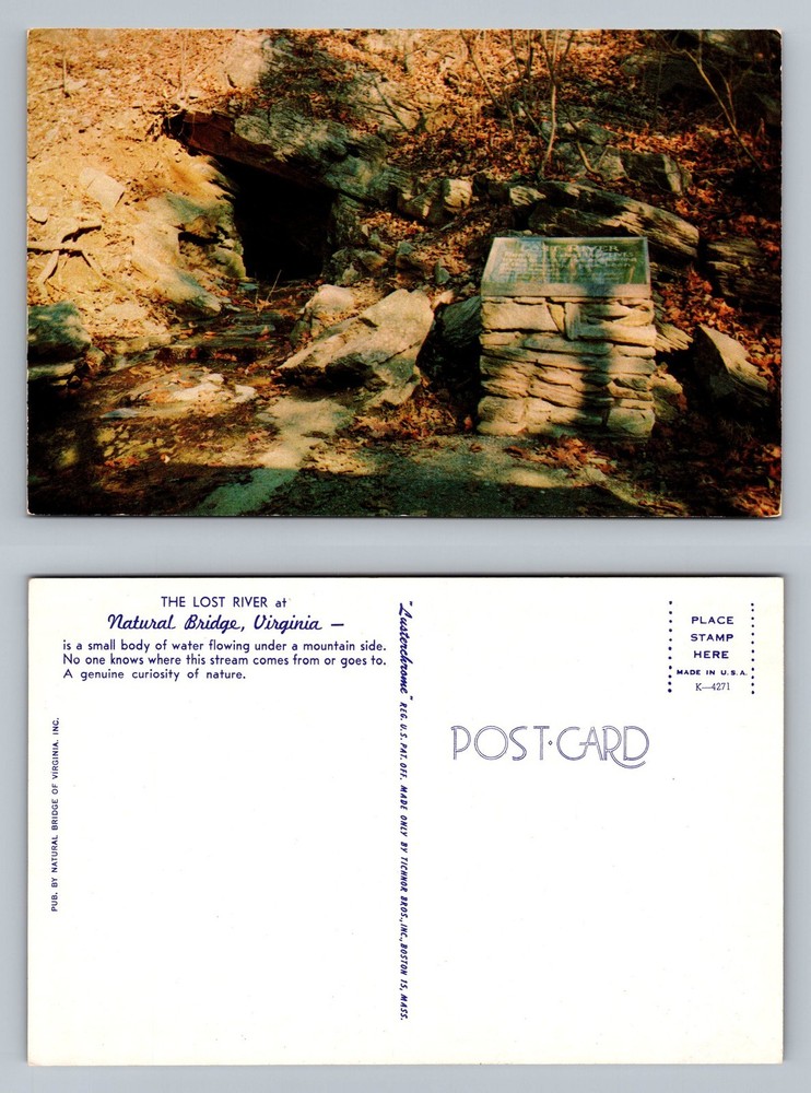 Natural Bridge, VA-Virginia, Lost River Curiosity Scene Card Vintage Postcard