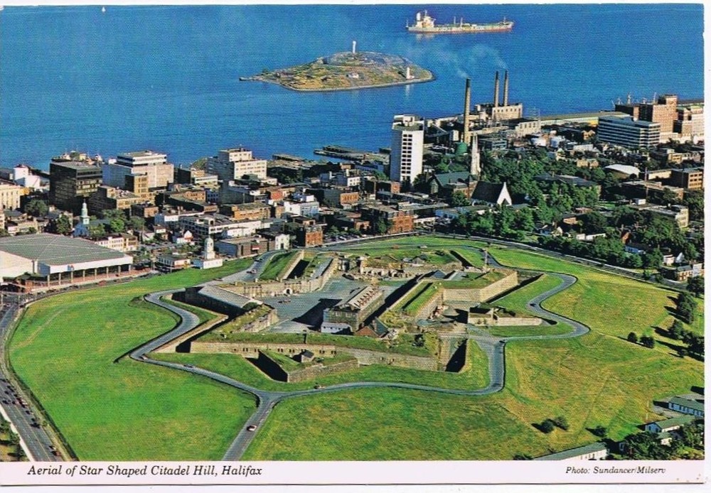 Nova Scotia Postcard Halifax Star Shaped Citadel Hill Aerial View