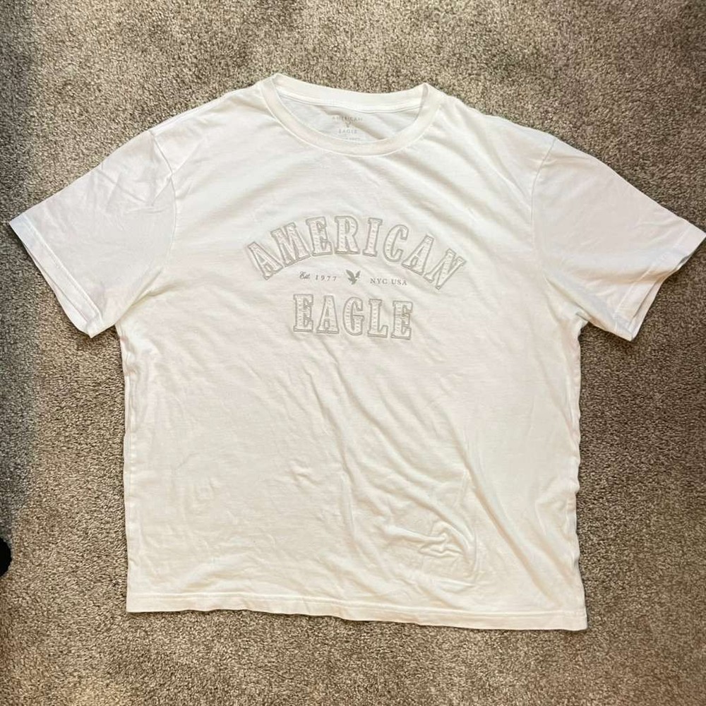 American Eagle Men’s Super Soft Standard Fit T-shirt White Size M