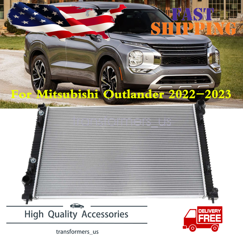 FOR Mitsubishi Outlander L4 2.4L 2.5L Radiator with Trans Oil Cooler 2022-2023
