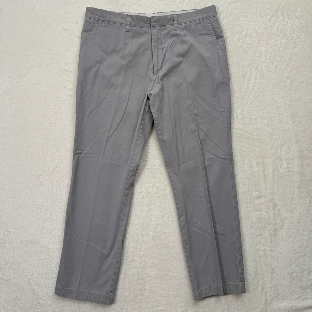 J.Crew Chino Pants Mens 36 Grey Classic Fit 100% Cotton Straight Leg Workwear