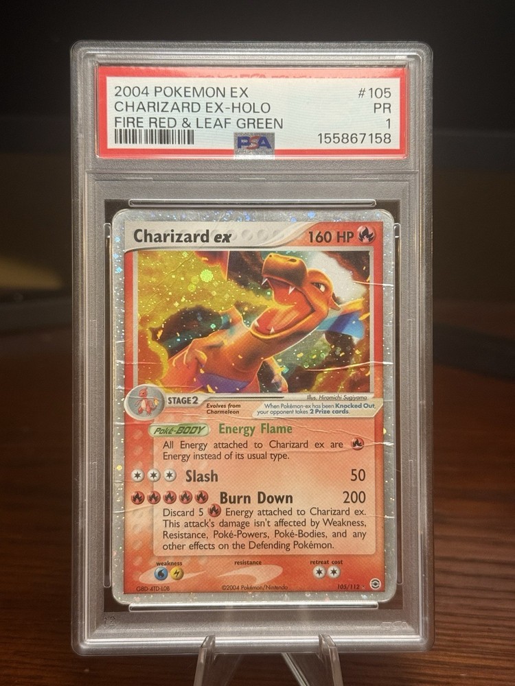 PSA 1 2004 Pokemon TCG FireRed & LeafGreen Charizard ex 105/112 Holo Eng