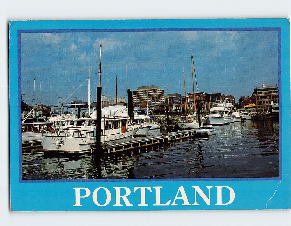 Postcard Portland Harbor Portland Maine USA