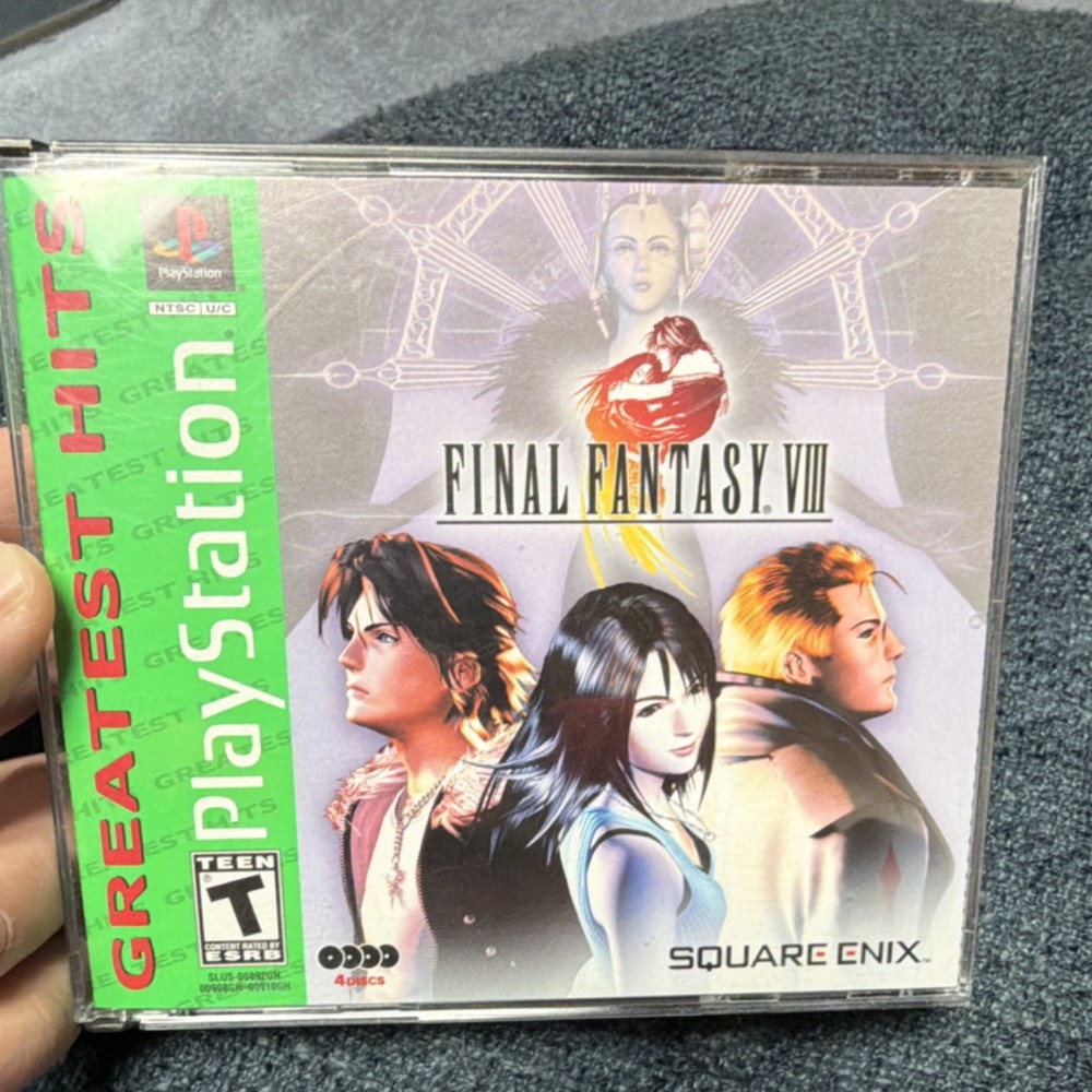 Final Fantasy VIII Greatest Hits Sony PlayStation 1 Square Enix 4-Disc Manual