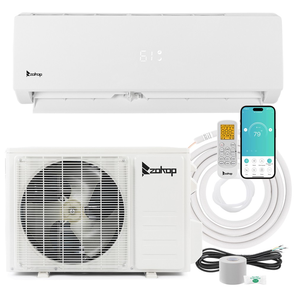 18,000 BTU Air Conditioner & Heat Pump Ductless AC Mini Split 19 SEER Inverter