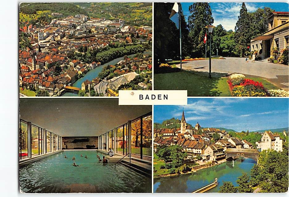 Postcard Scenes & Views Baden Switzerland
