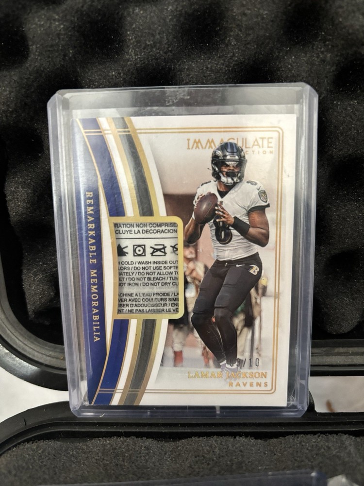 2023 Panini Immaculate Collection Lamar Jackson Remarkable Memorabilia #/10