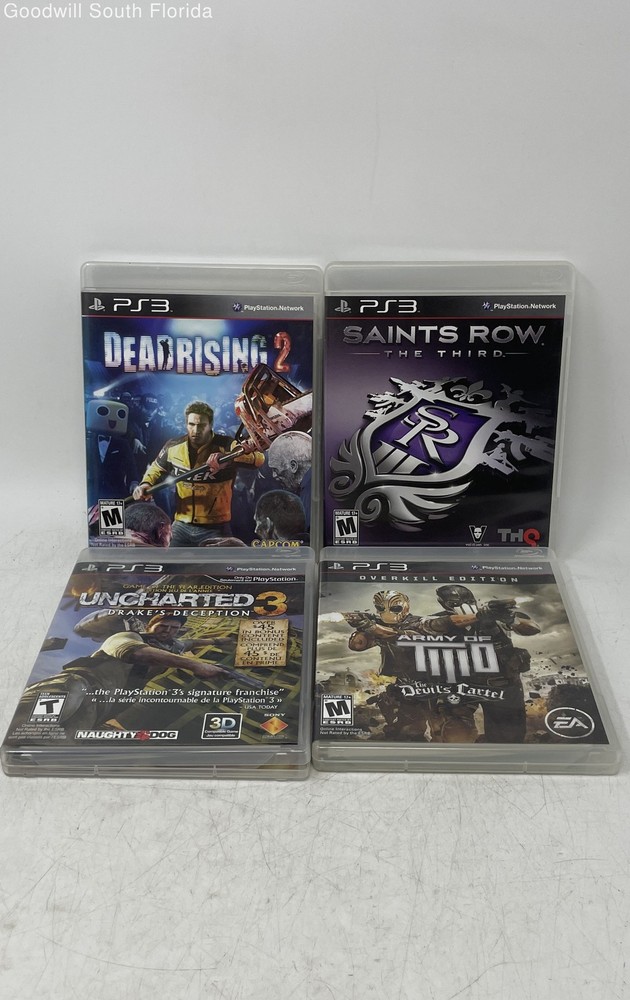 Set Of 4 Pcs Play Station 3 Various Action & Adventure Video Games Not Tested