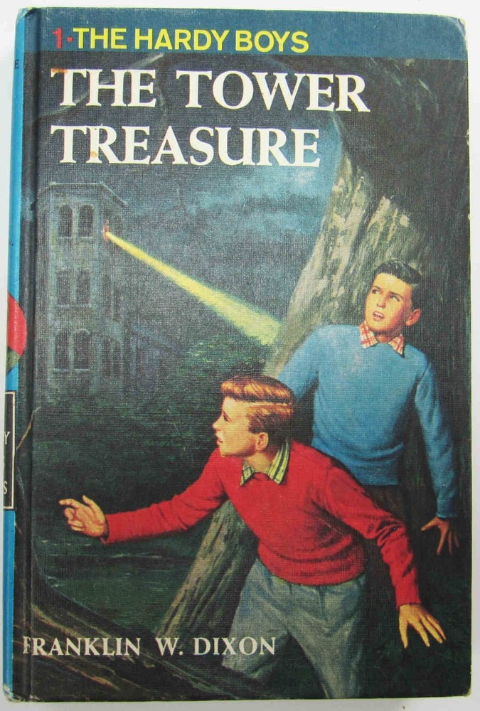 1978 Hardy Boys Tower Treasure Hardcover Book #1 White Multi EPs 1970s Excellent