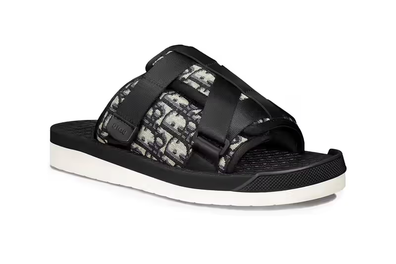Dior Black Mens Slides Size 8 US New in Box Luxury Designer