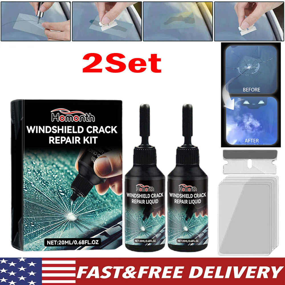 Automotive Nano Glass Repair Fluid Windshield Repair Kit for Chips and Cracks
